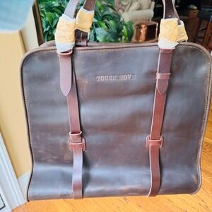 Kruk Garage Tough Move Log Bag NEW Dark Brown Portable Leather Log Carrier